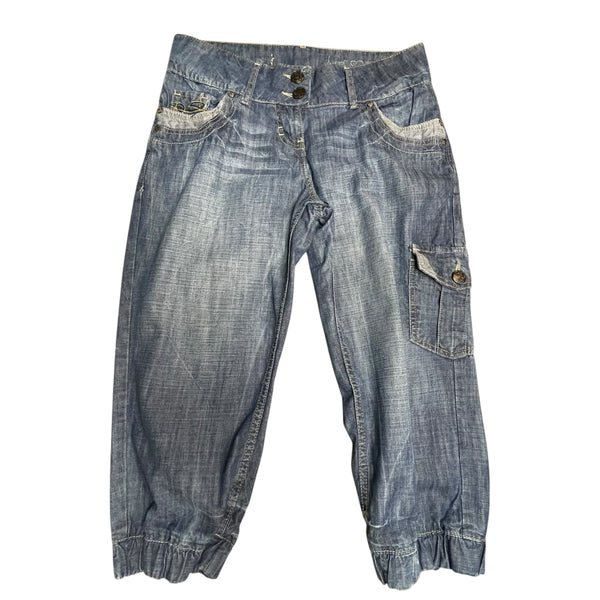 Y2K Cargo Capri Denim Jeans