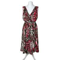 Animal Print Midi Mesh Dress