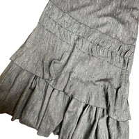 Grey Ruffle Maxi Skirt