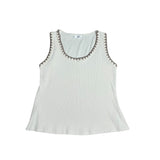 Cream & Brown Vest Top