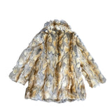 Vintage Tan Faux Fur Coat