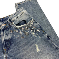 Embellished Beaded Jeans