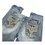 Y2K Embroidered Bootcut Jeans