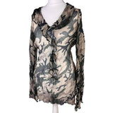Camo Print Mesh Top