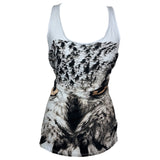 Owl Print Graphic Y2K Tank Top