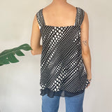 Y2K Polka Dot Mesh Cami