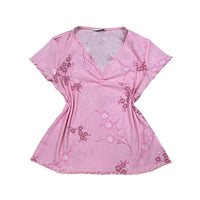 Y2K Pink Mesh Top