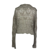 Beige Crochet Cardigan
