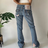 RARE True Religion Patchwork Vintage Flared Denim Jeans