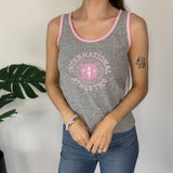 Y2K Graphic Grey Vest Top