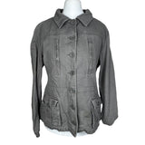 Grey Y2K Utility Jacket