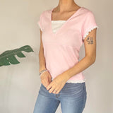 Y2K Baby Pink Top