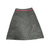 Green Corduroy Midi Skirt