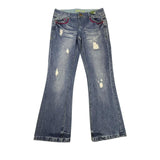 Y2K Distressed Flared Denim Jeans