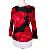 Vintage Floral Mesh Top