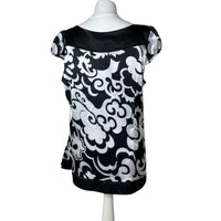 Black & White Satin Top