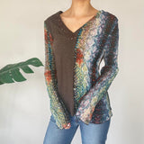 Vintage Patchwork Long Sleeve Top