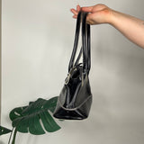 Vintage Black Faux Leather Bag