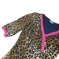 Y2K Animal Print Mesh Midi Dress