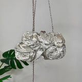 Silver Sparkly Ruffle Y2K Bag