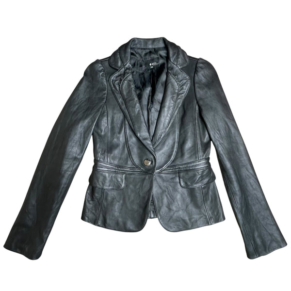 Vintage Leather Blazer Jacket