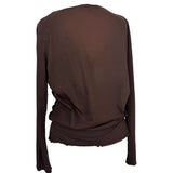 Y2K Brown Long Sleeve Top