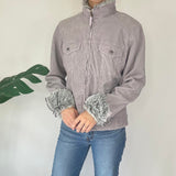 Grey Y2K Corduroy Jacket