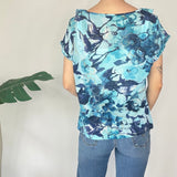 Blue Mesh Vintage Top