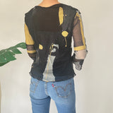 Vintage Mesh Graphic Top