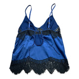 Blue Satin Y2K Cami