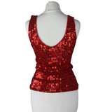 Vintage Y2K Red Sequin Vest Top
