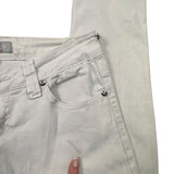 White Y2K Embellished Denim Jeans