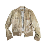 Vintage Leather Bomber Jacket