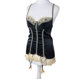 Black Lingerie Corset Babydoll