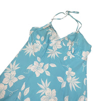 Blue Hibiscus Halter Neck Dress
