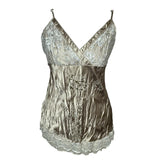 Y2K Gold Satin Cami