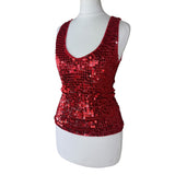 Vintage Y2K Red Sequin Vest Top