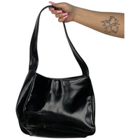 Black Faux Leather Bag