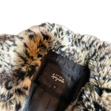 Faux Fur Leopard Print Coat