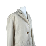 Cream Linen Blazer Jacket
