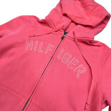 Pink Tommy Hilfiger Spell Out Hoodie Zip Up