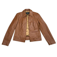 Brown Faux Leather Jacket