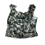 Vintage Y2K Camo Cowl Neck Top