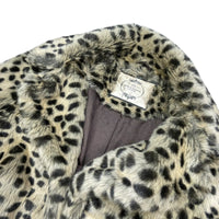 Y2K Animal Print Faux Fur Coat