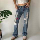 RARE True Religion Patchwork Vintage Flared Denim Jeans