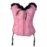 Pink Strapless Corset