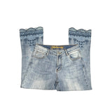 DESIGUAL Embroidered Flare Denim Jeans