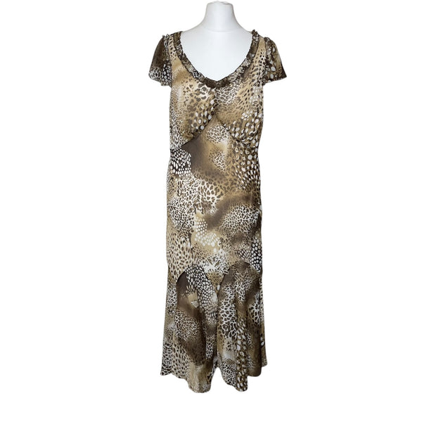 Y2K Animal Print Mesh Maxi Dress