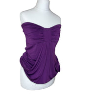 Y2K Purple Strapless Top