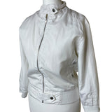 Y2K White Bomber Jacket